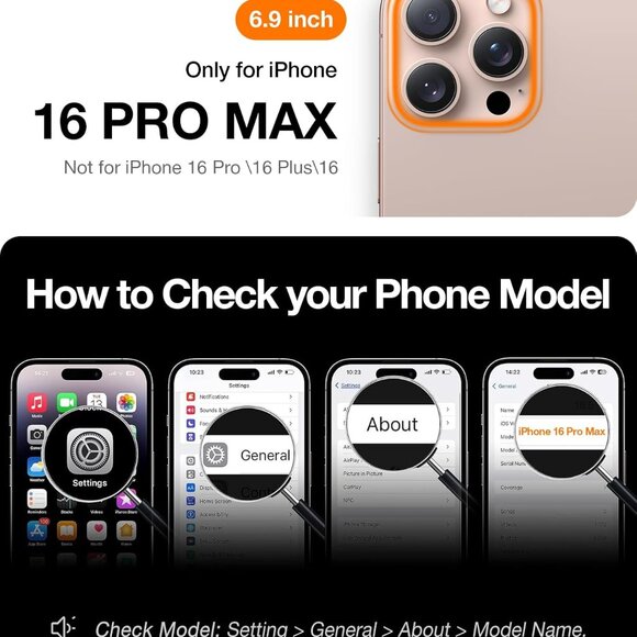 iPhone 16 Pro Max Case 360 Spin Magnetic Stand MagSafe Shockproof-Grey - Picture 10 of 10